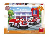 Puzzle - Masina de pompieri (24 piese), Dino