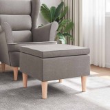 VidaXL Scaun cu picioare din lemn, gri taupe, material textil 329454