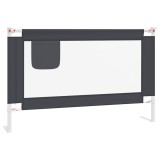 Cumpara ieftin Balustrada de protectie pat copii, gri inchis, 120x25 cm textil