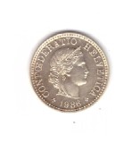 Moneda Elvetia 5 rappen 1986, stare foarte buna, curata