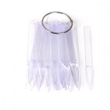 Cumpara ieftin Tipsuri ascutite pentru exersat cu inel set 50 - Transparent, Global Fashion