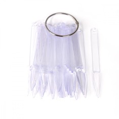 Tipsuri ascutite pentru exersat cu inel set 50 - Transparent