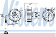 Ventilator, habitaclu VOLVO XC70 (1997 - 2007) NISSENS 87036 foto