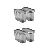 Set 4 cutii de depozitare alimente BNMKUCUKERZAK4, Antracit