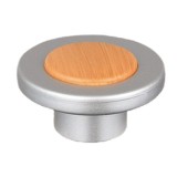 Cumpara ieftin Buton pentru mobila rotund, din plastic, 1103-03, fag