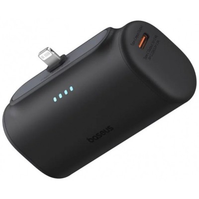 Baterie Externa Baseus Compact, 5000mAh, 20W, PD, 1 x Lightning - 1 x USB-C, Neagra P10068307113-00 foto