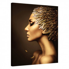 Tablou Canvas, Tablofy, Gold Feathers, Printat Digital, 90 &times; 120 cm