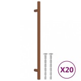 Cumpara ieftin Manere de dulap, 20 buc., bronz, 224 mm, otel inoxidabil