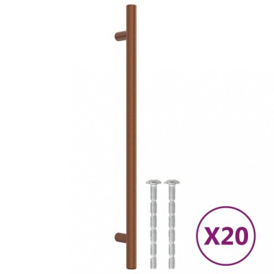 Manere de dulap, 20 buc., bronz, 224 mm, otel inoxidabil foto