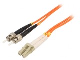 Patch Cord Fiber OM2 LC/UPC to ST/UPC 1m Orange, Gembird