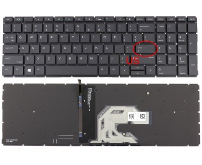 Tastatura HP ProBook 450 G7 iluminata layout US fara rama enter mic, ProBook 455 G6 iluminata layout US fara foto