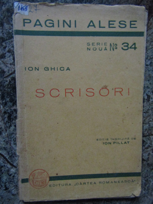 Ion Ghica - Scrisori (editie Ion Pillat)
