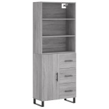 Cumpara ieftin Dulap inalt, gri sonoma, 69,5x34x180 cm, lemn compozit