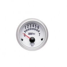 Ceas indicator presiune ulei Sumex Race Sport, alb, 52mm 12V, 0-7 bar, iluminat AutoDrive ProParts