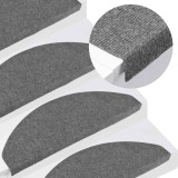 vidaXL Covorașe de scări autoadezive, 10 buc., gri, 65x22,5x3,5 cm 355257