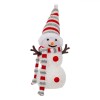 Figurină Decorativă Acrilică de Crăciun, Om de Zăpadă, Cu LED-uri Multicolor, &Icirc;nălțime 24cm, Oem