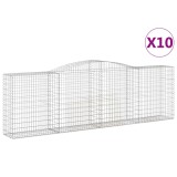 Cumpara ieftin Cosuri gabion arcuite 10 buc, 400x50x120/140cm, fier galvanizat