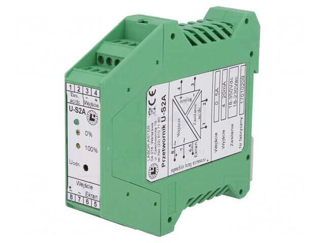 Adaptor curent pentru șină DIN IP20 0-5A 18-350VDC 18-230VAC