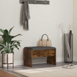 vidaXL Bancă pentru hol cu pernă Stejar fumuriu 60 x 38 x 46 cm 891548