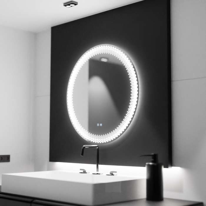 Oglinda LED Rotunda 70cm, Stellaire Touch, Sistem Dezaburire, Dimabila ModernLight Concept
