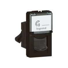 Priza Date RJ45 CAT6 FTP 1M Legrand Mosaic negru mat 079162L