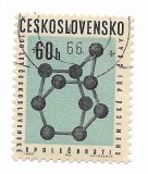Cehoslovacia - Centenarul Societății Chimice Cehe, 1966 - obliterata