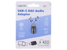 Adaptor USB 2.0 LOGILINK pentru Jack 3,5mm negru ABS