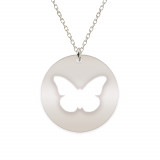 Papilio - Colier personalizat cu fluturas decupat din argint 925 - Banut