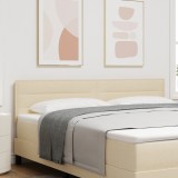 vidaXL Tăblie de pat design linii, crem, 180 cm, textil