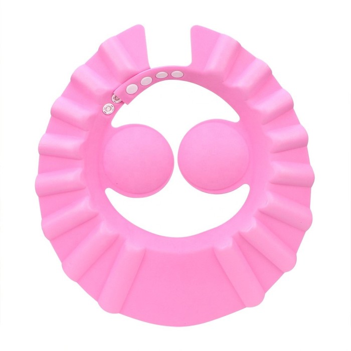 Palarie de dus si protectie solara pentru copii, bebelusi, spuma EVA, reglabila, roz