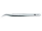 Pensetă de precizie C.K 110mm, v&acirc;rf curbat &icirc;ngustat pentru lucrări fine