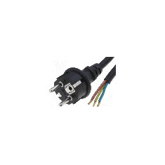 Cablu alimentare AC, 3m, 3 fire, culoare negru, cabluri, CEE 7/7 (E/F) mufa, JONEX - S3RN-3/10/3BK