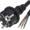 Cablu alimentare AC, 5m, 3 fire, culoare negru, cabluri, CEE 7/7 (E/F) mufa, JONEX - S3RN-3/10/5BK