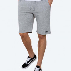 Alpha Industries pantaloni scurți Basic bărbați, culoarea gri 116363.17-grey