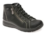 Ghete RIEKER negre, L7751, din piele ecologica