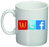 Cana alba personalizata &quot;w.t.f&quot;, INOVATIX&reg;. 330ml, Oem