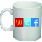 Cana alba personalizata &quot;w.t.f&quot;, INOVATIX&reg;. 330ml