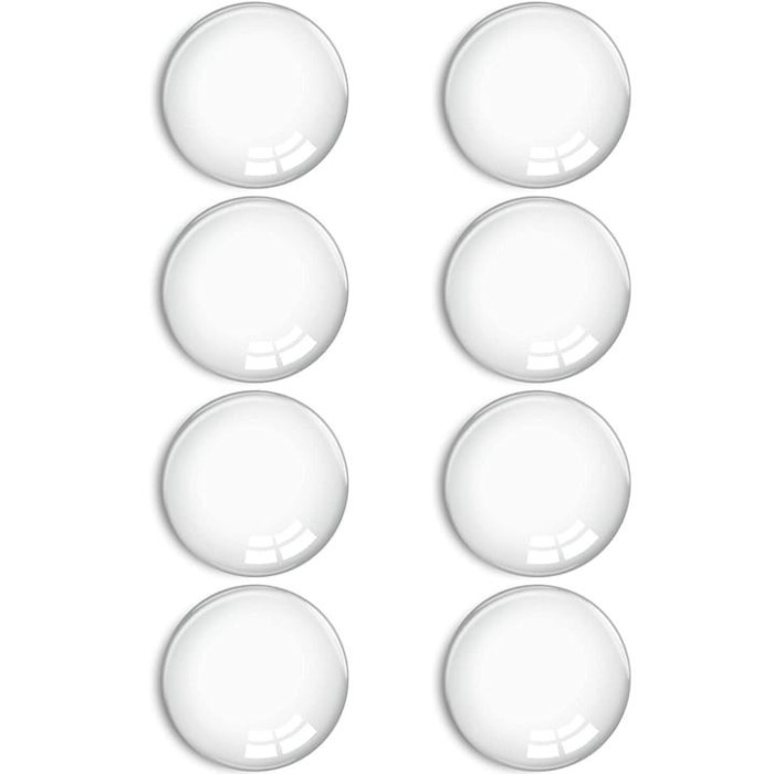 Set 8 opritoare pentru usa, mobila, diametru 4 cm, transparente, reutilizabile