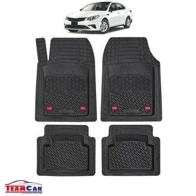 Covorase Auto TeamCar&amp;reg; Tip Tavita Compatibile Kia Optima Generatia IV (2015&amp;ndash;2020) Negru Material Rezistent foto
