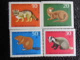 Serie timbre fauna animale nestampilate Germania timbre filatelice postale, Nestampilat