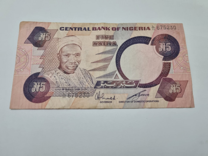 bancnota nigeria 5 n 1984-2000