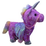 Unicorn Jucarie Plus Interactiva Paiete Reversibile cu Telecomanda, Lumini si Sunete, Multicolor, 33cm, Baterii Necesare (Nu Sunt Incluse)