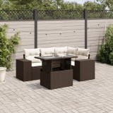 Gossi set canapele de gradina cu perne, 5 piese, maro, poliratan