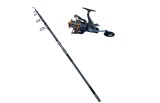 Set Pescuit Crap Splendid Diamant Alb: Lanseta 3.9m, 160-360g + Mulineta KT6000A Baitrunner, Tambur Aluminiu