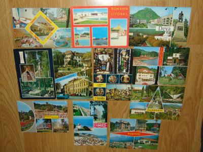 Lot 11 carti postale vechi R.R.S-Circulate foto