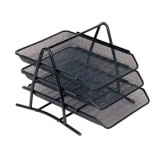 Cumpara ieftin Set 3 tavite pentru documente Mesh Memoris-Precious, metal, negru