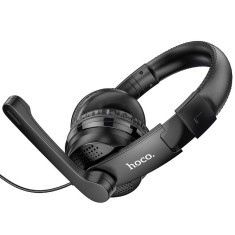 Casti Gaming HOCO W103 Jack 3.5mm cu Microfon Over-Ear Negru