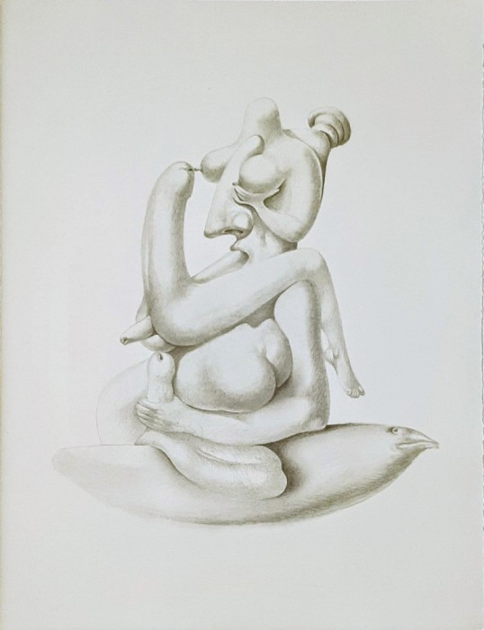 Jules PERAHIM - Compozitie Erotica 11, Heliogravura pe hartie Arches, 1972