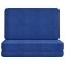 Scaun de podea pliabil, albastru, material textil - 3