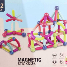 Joc magnetic de construit, STEM, magnetic sticks, pentru copii, 40 de piese